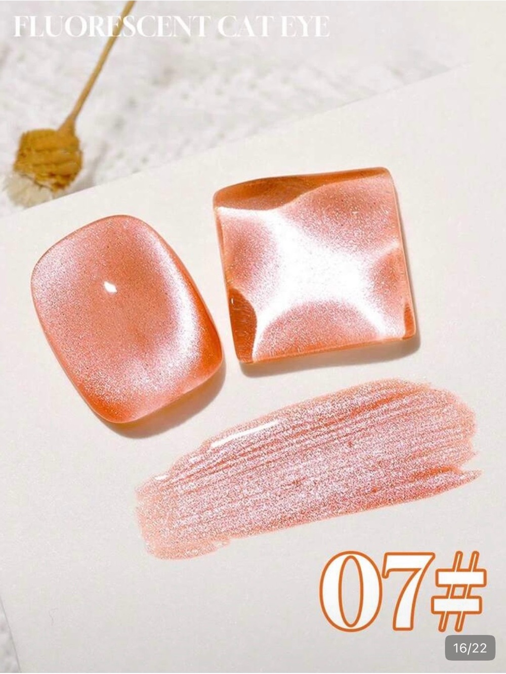 New Glitter peachy orange soda gel polish